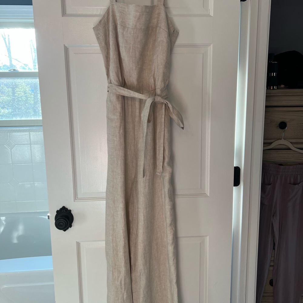Linen Jumpsuit with Belt
